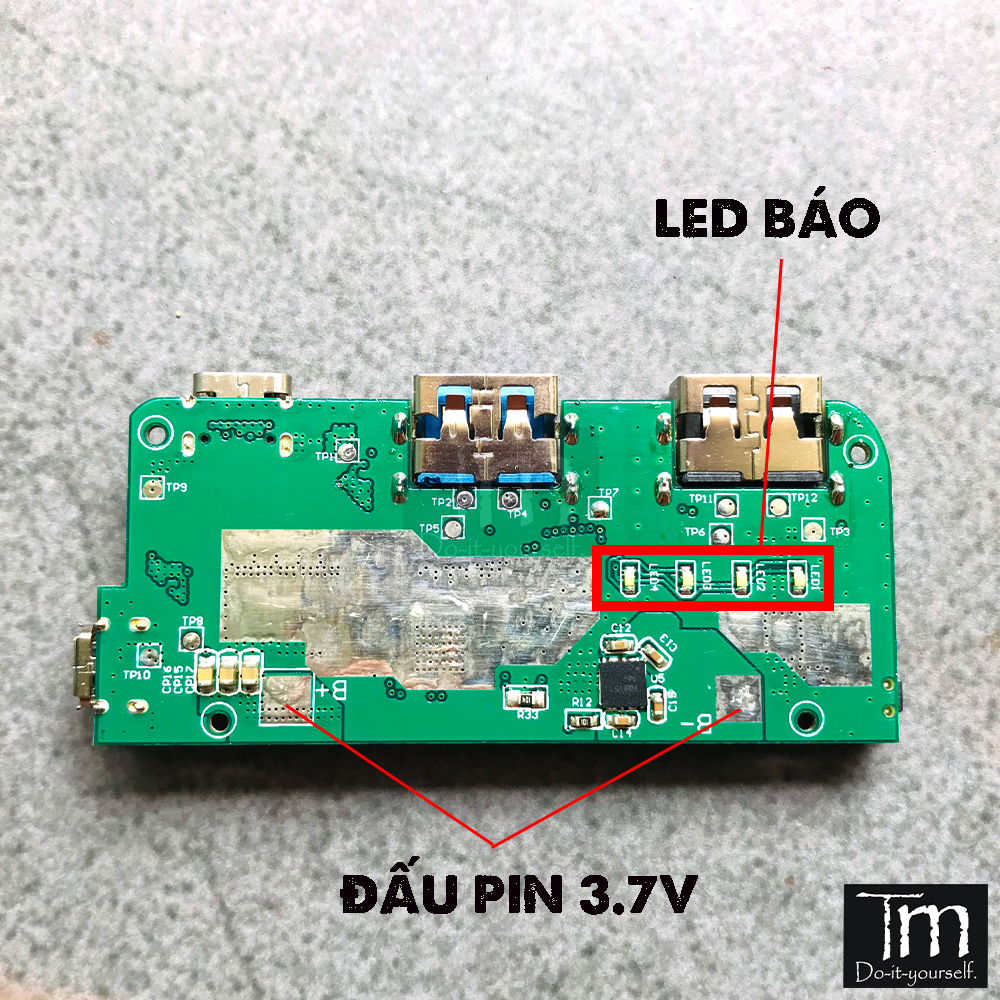 Mạch Sạc Dự Phòng Sạc Nhanh 2 Chip 18W + 12W