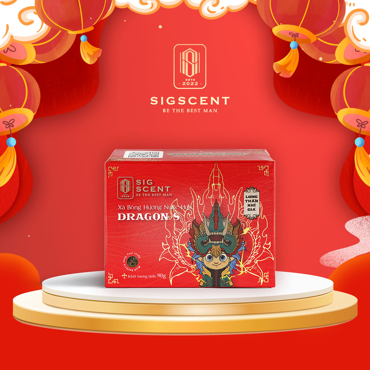 Xà bông hương nước hoa Dragon S thương hiệu SIGSCENT 90g