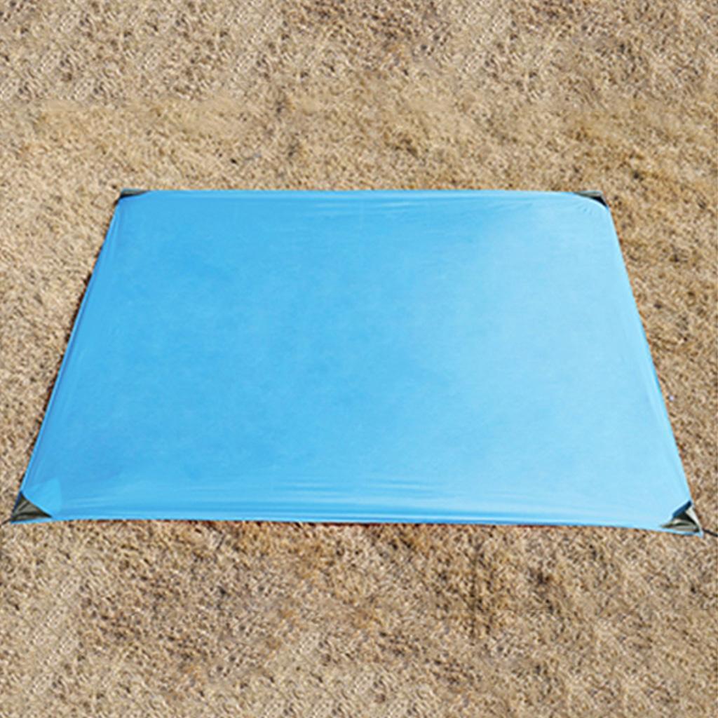 Portable Picnic Mat Pocket Beach Blanket Tent Ground Sheet With Ground Nail for The Beach, Hiking, Travel, Camping