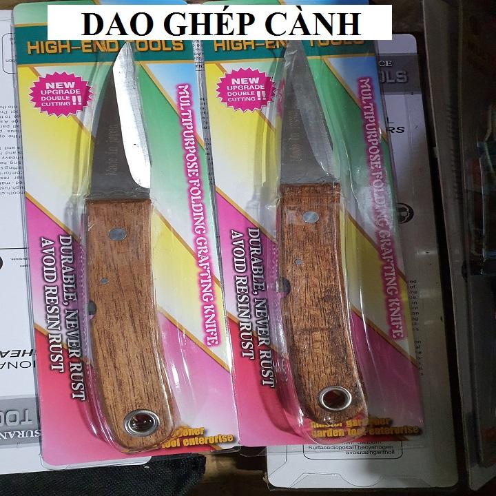 Dao Gập Cắt Ghép Cành Cán Gỗ Siêu Bén