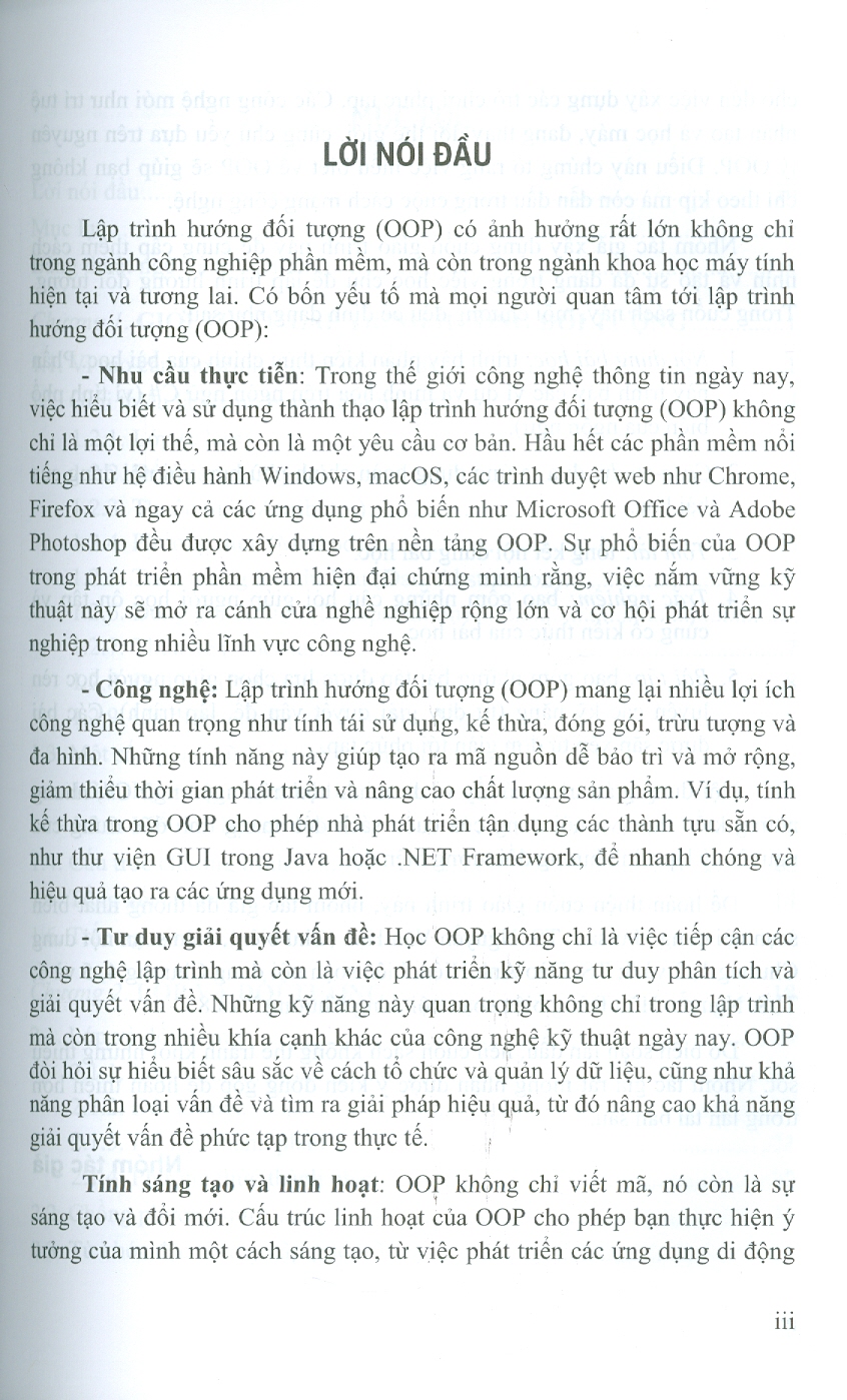 Hình ảnh Giáo Trình Lập Trình Hướng Đối Tượng - TS. Nguyễn Văn Hậu (Chủ biên), TS. Đào Anh Hiển, ThS. Nguyễn Hữu Đông