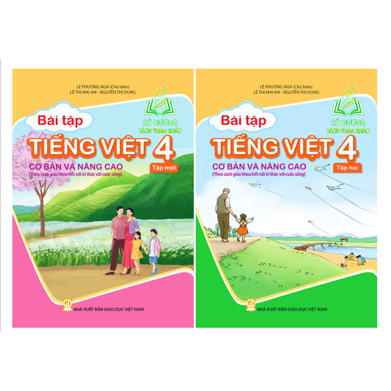 Sách - Combo 4 cuốn Bài tập Toán + tiếng việt 4 cơ bản và nâng cao - tập 1 + 2