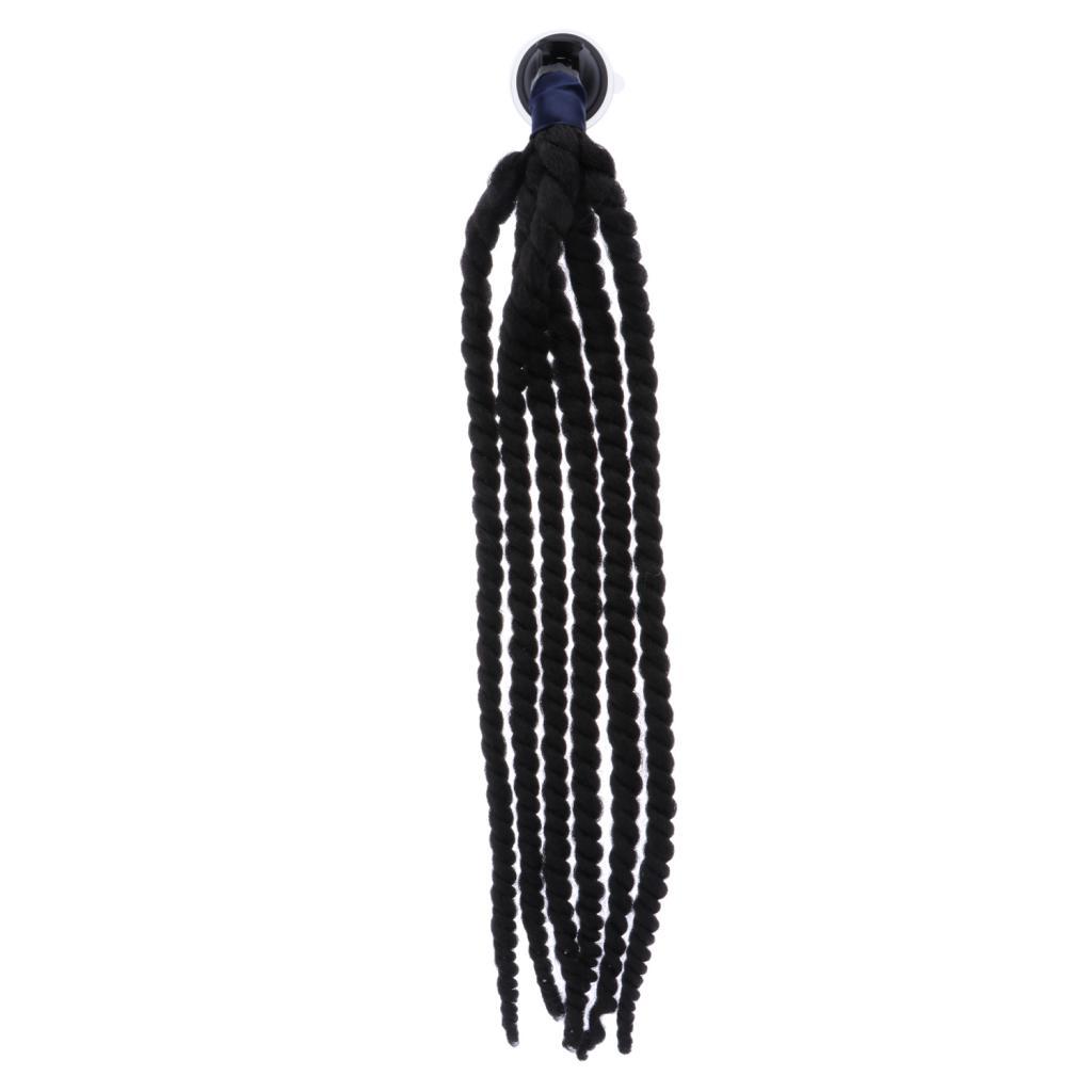 Hand-made Helmet Braids / Ponytail Motorcycle/Bicycle Helmet Wig Hair Black