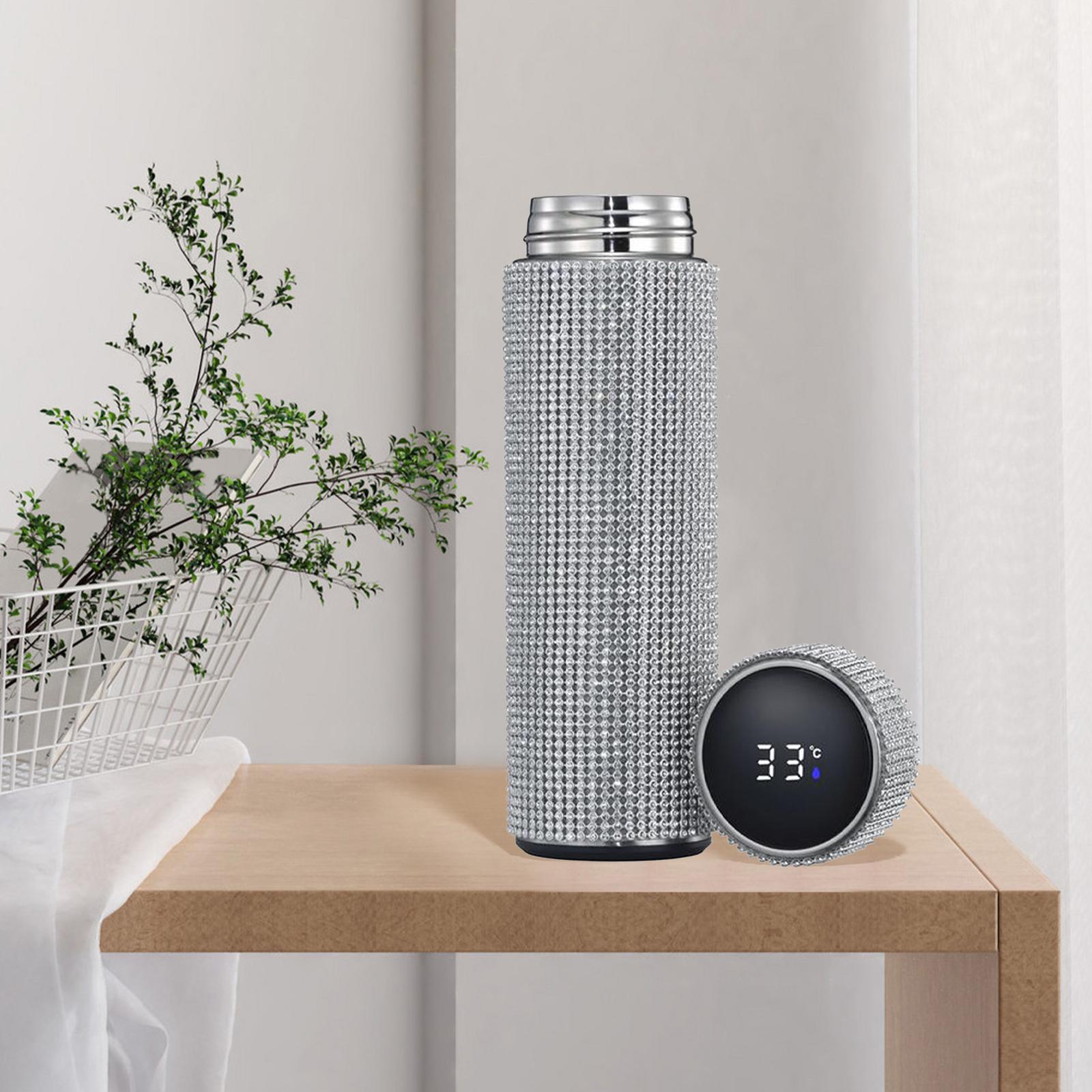 Portable Diamond Vacuum Flask 500ml Water Bottle Glitter Gift for Women