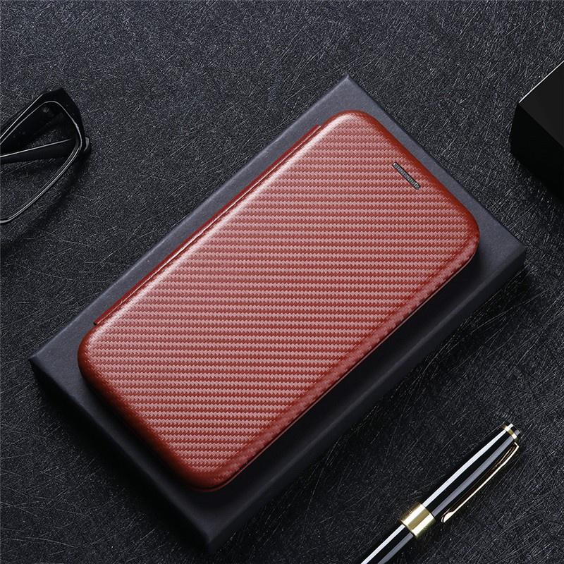 Bao da điện thoại nắp lật phối sợi carbon cho Samsung Galaxy A03S A32 4G A02/M02 A02S A72 A52 A32 5G A12 A42 5G A21S