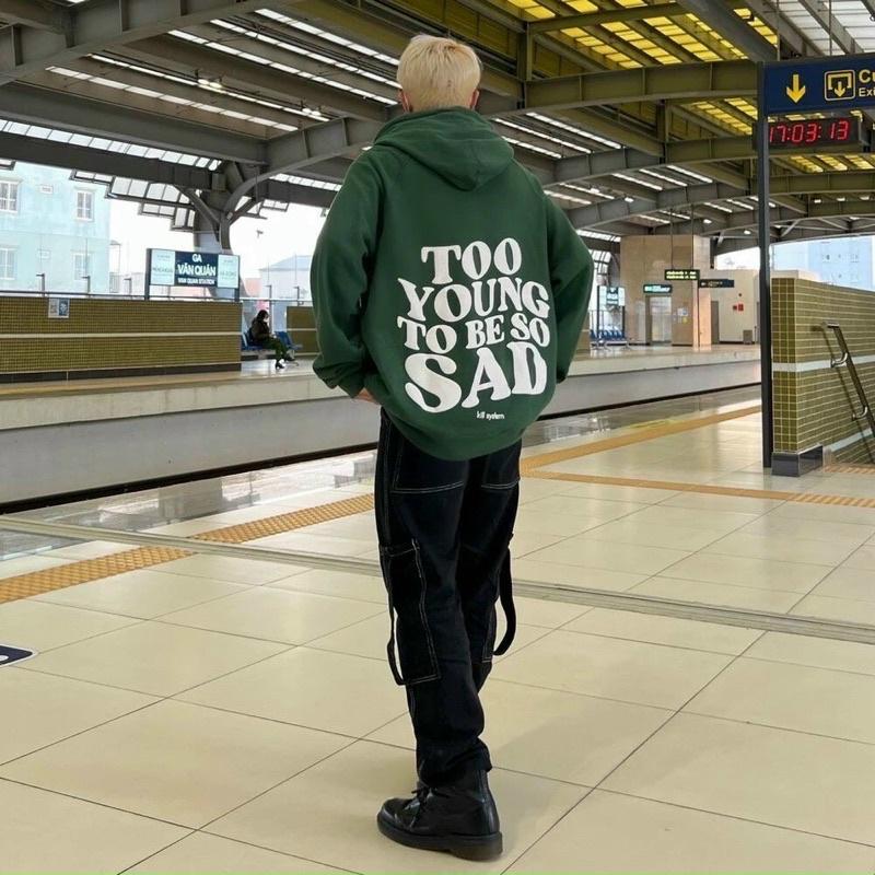 Áo hoodie form rộng TOO YOUNG nam nữ chất nỉ ngoại