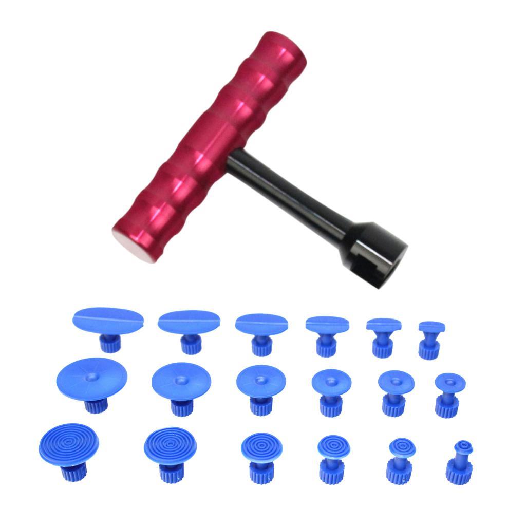 Car/Motorbike Body Paintless Repair Dent T Bar Hand Puller Lifter 18 Tabs Removal Tool Kit