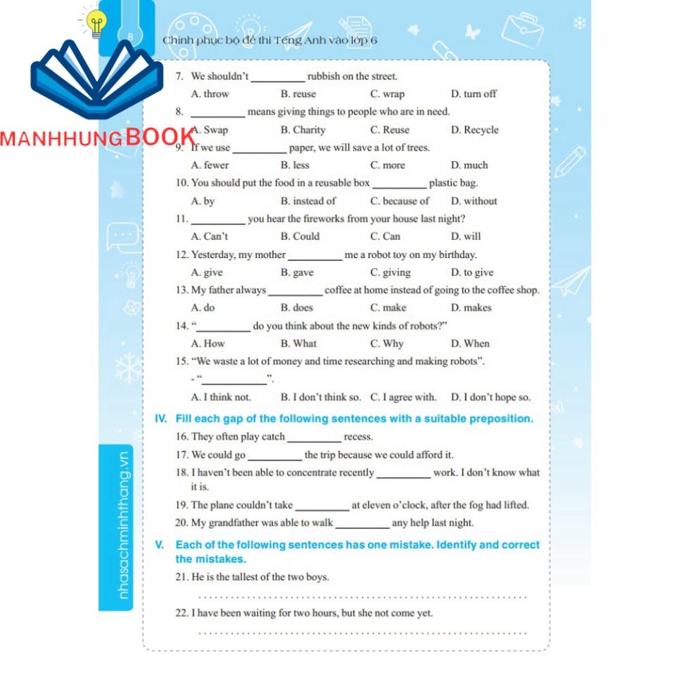 Sách - Chinh phục bộ đề thi Tiếng Anh vào lớp 6