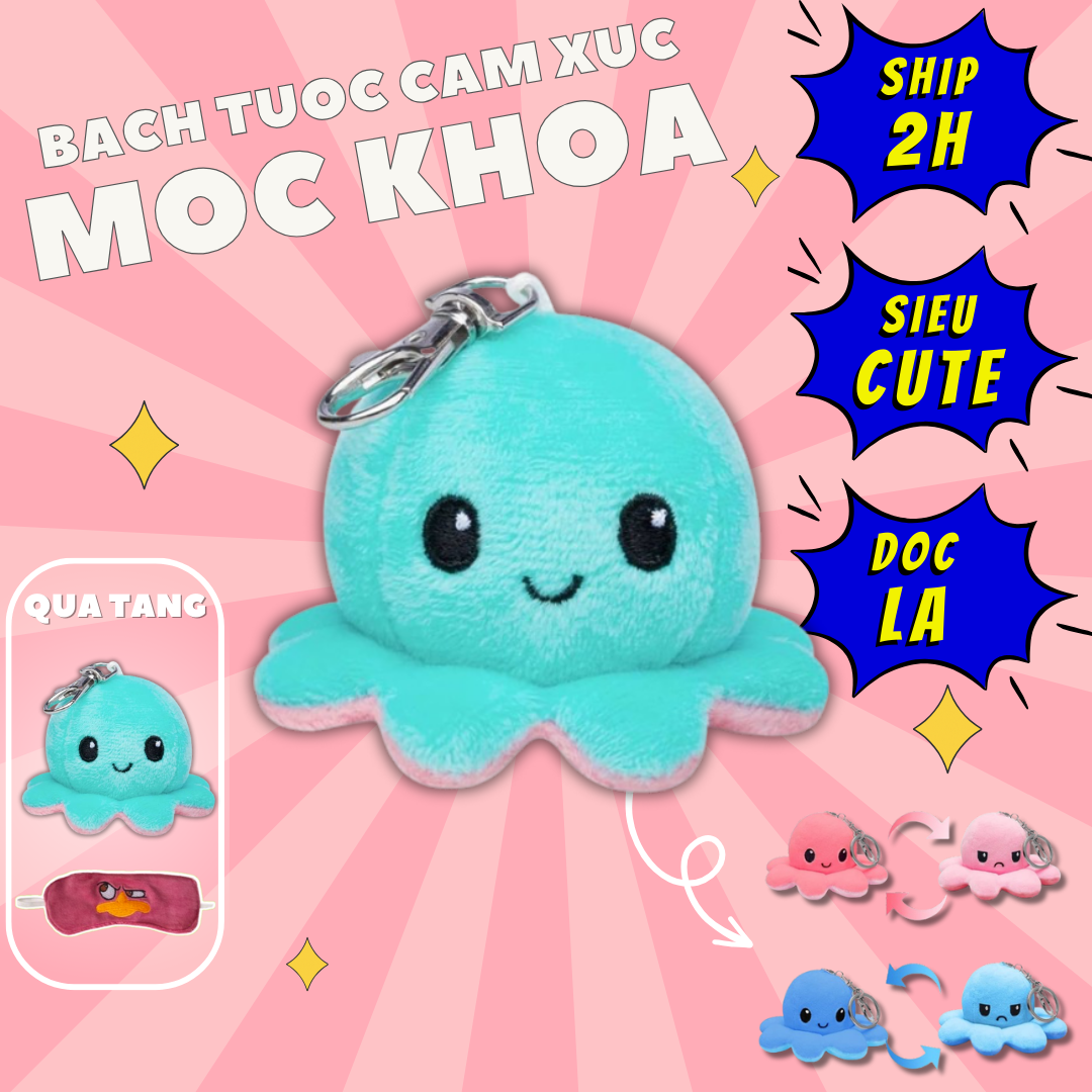 Móc Khóa Bạch Tuộc Cảm Xúc Cao Cấp