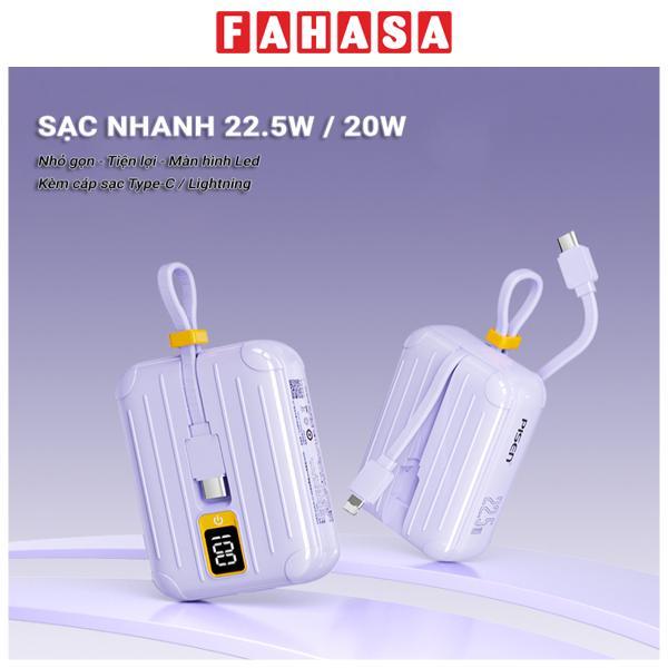 Sạc Dự Phòng Pisen Quick - POWERLink Tiny 22.5W 10000mAh (L &amp; C) - Pisen TS-D326 - Màu Tím
