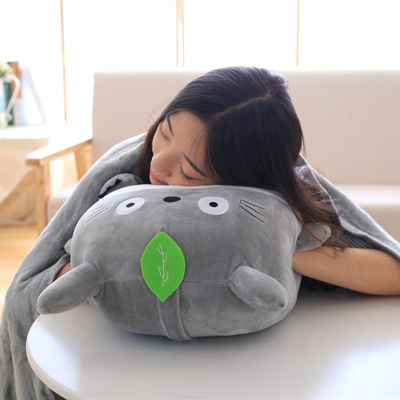 30Cm Totoro Gối Nhung Đa Chức Năng 3 Trong 1 Ném Gối Totoro Tay Ấm Gối Đệm Với Chăn Trẻ Em Bé cô Gái Đồ Chơi Mềm Mại