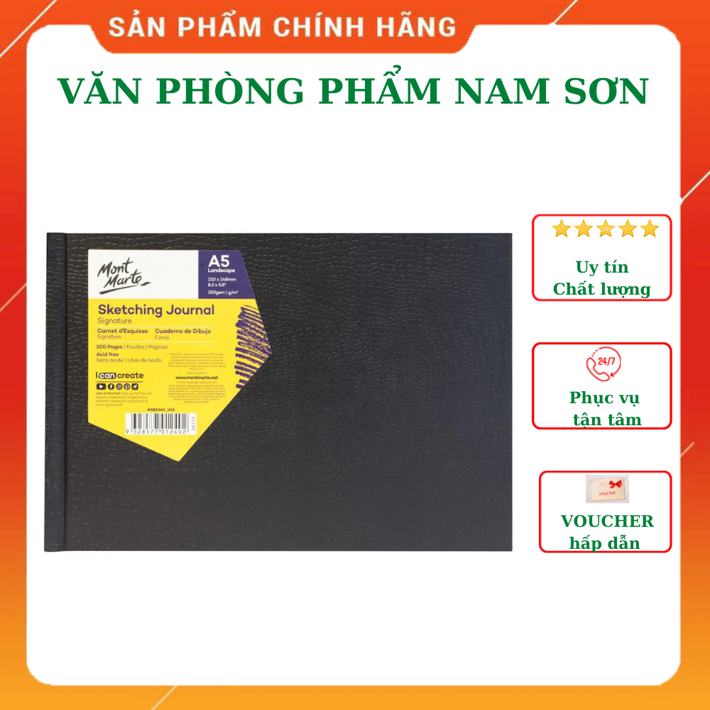 SỔ VẼ SKETCHING JOURNAL MONT MARTE - 100 Page 150 GSM A3/A4/A5