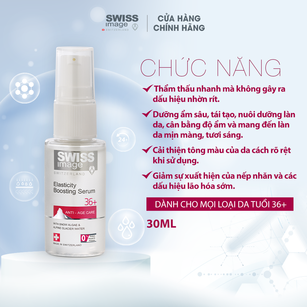 Serum chống lão hoá hỗ trợ giảm nếp nhăn Swiss Image 36+ Elasticity Boosting Serum 30ml