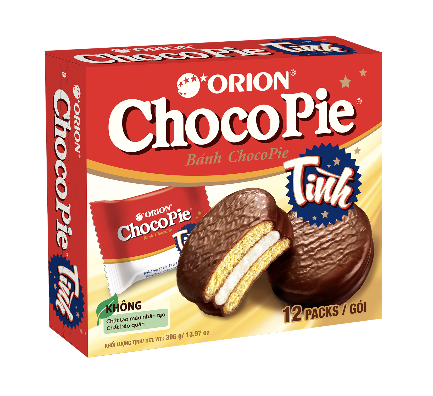 Combo 4 Hộp Bánh ChocoPie Tình ORION vị truyền thống 396G