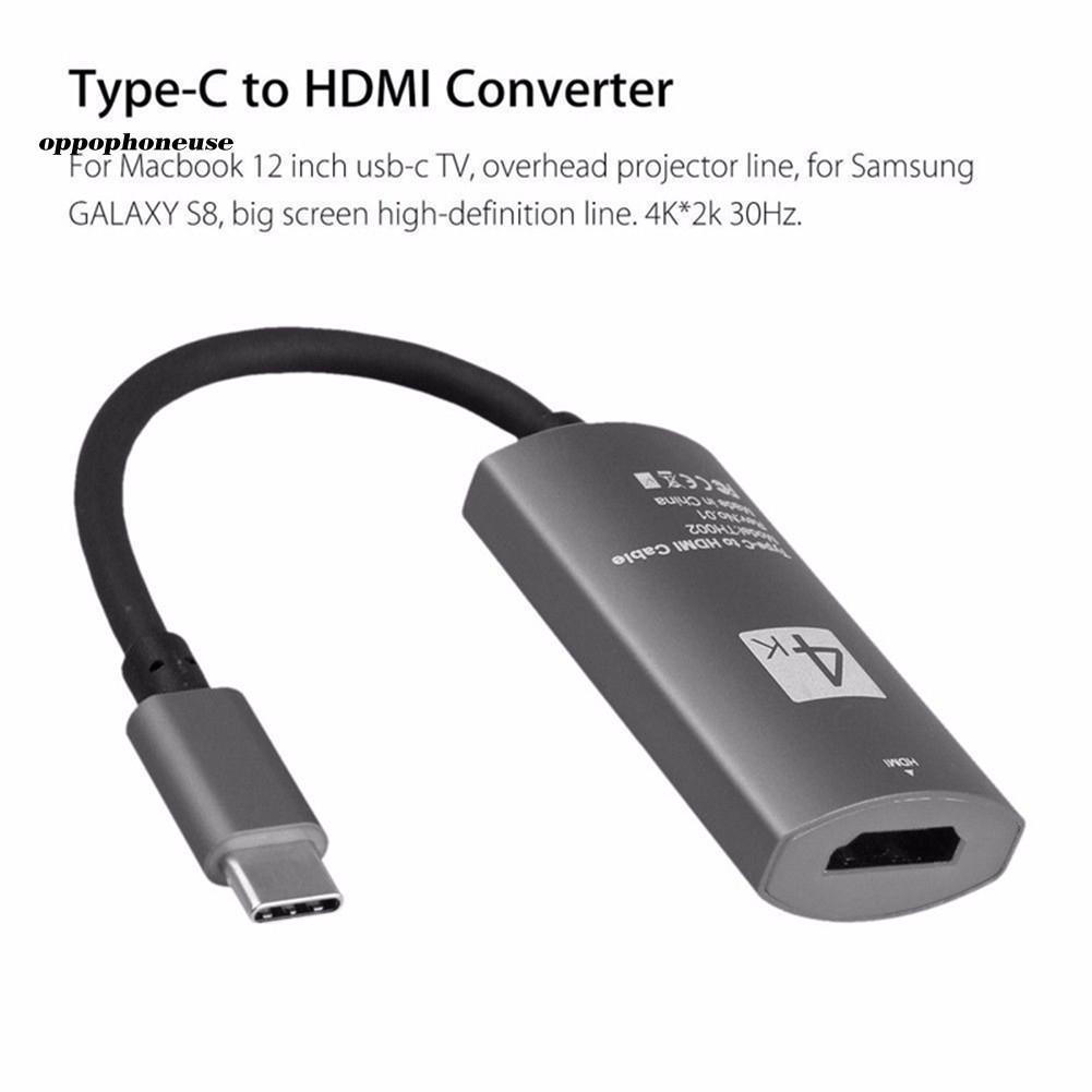 Dây Cáp Chuyển Đổi Usb 3.1 Type-C Sang Hdmi Hd Cho Hdtv Laptop Điện Thoại