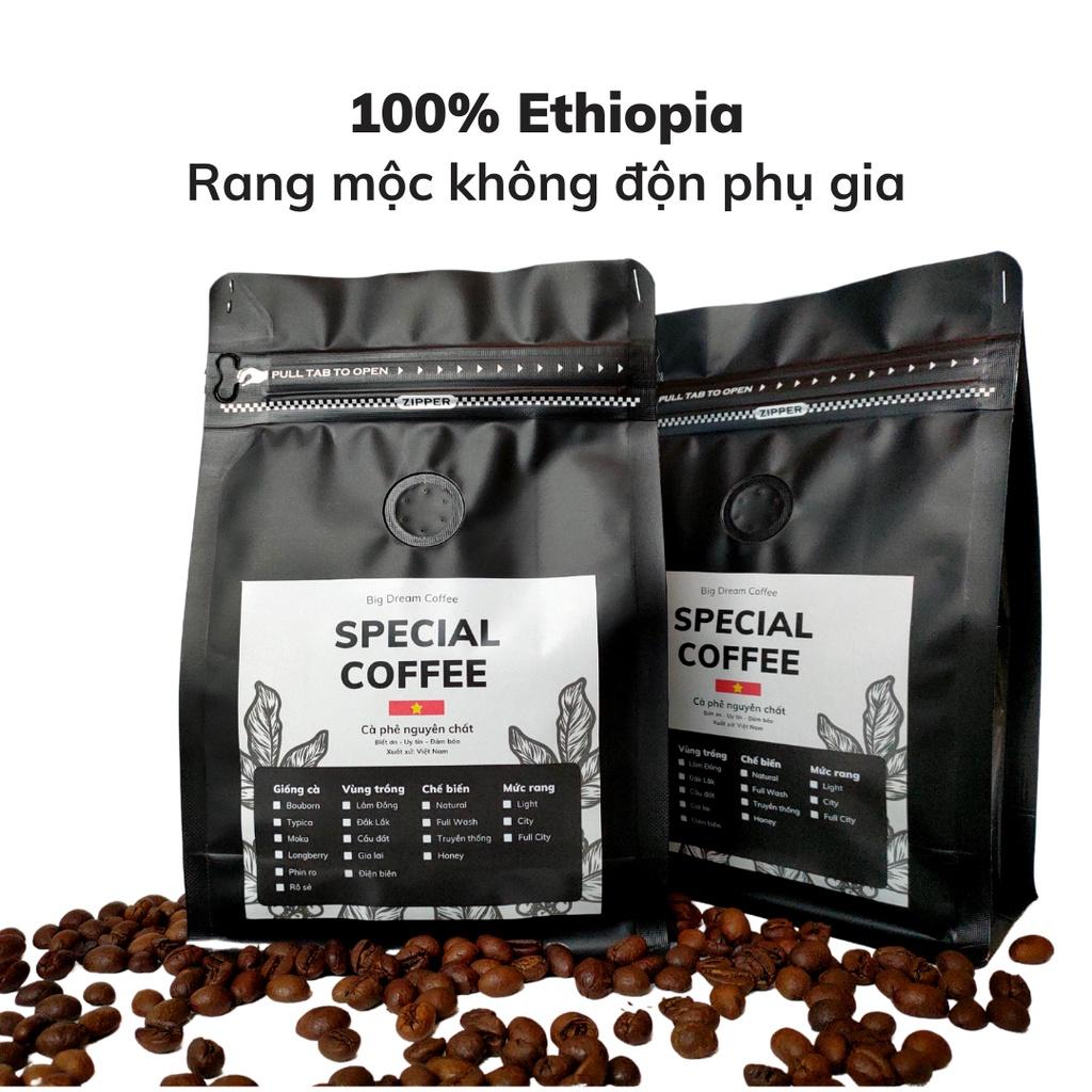 Cafe Ethiopia túi 1 kg hàng nhập khẩu cao cấp rang thủ công tỉ mỉ dành riêng cho dân sành yêu thích pour cold brew