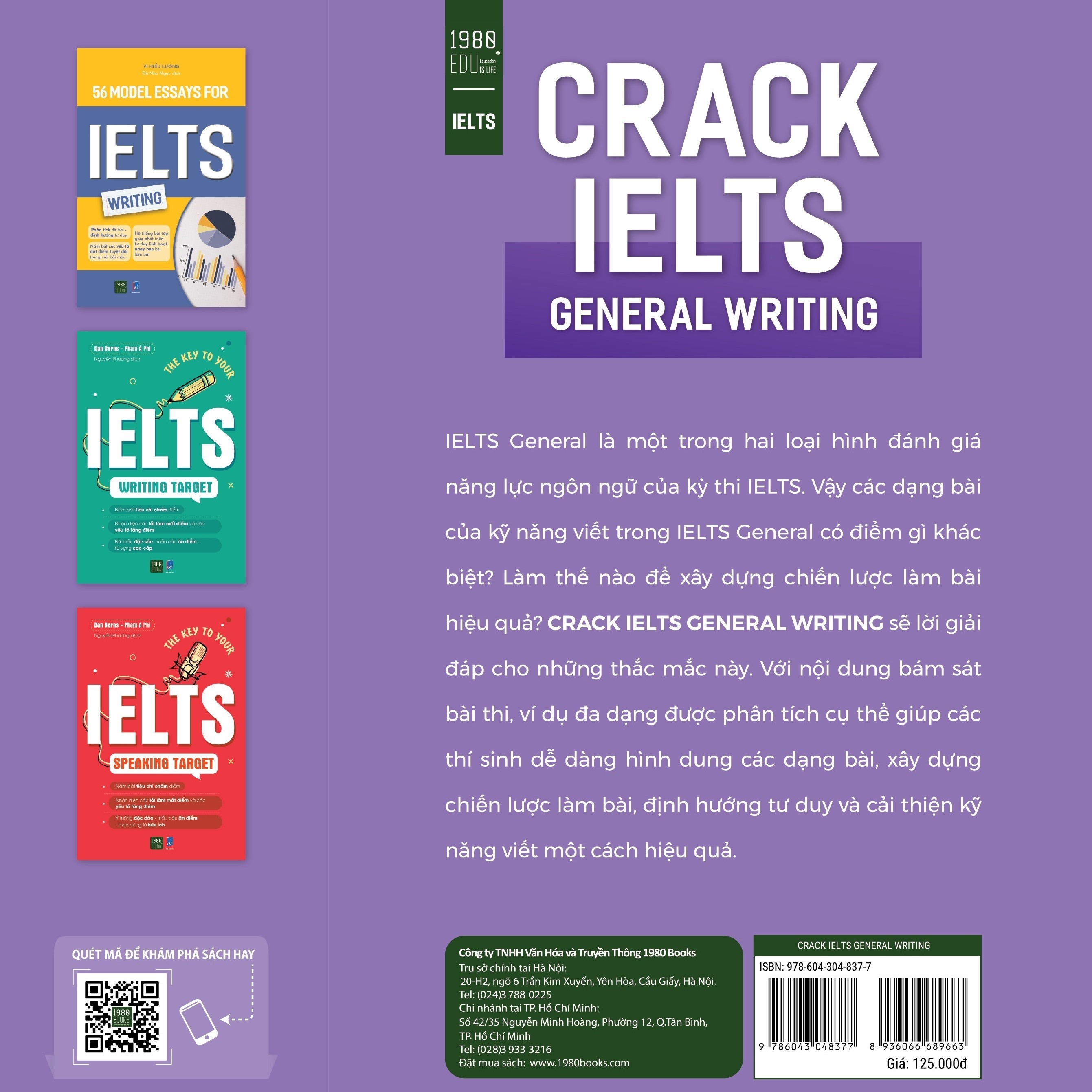Combo 2 Cuốn: Crack IELTS General Writing + IELTS No Vocab - No Worries!