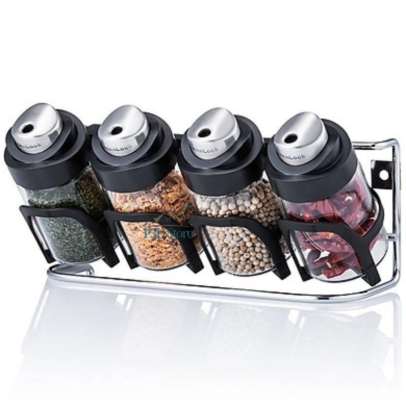 Bộ 4 hũ gia vị thủy tinh để bàn Lock&Lock dung tích 4x120ml LLG843