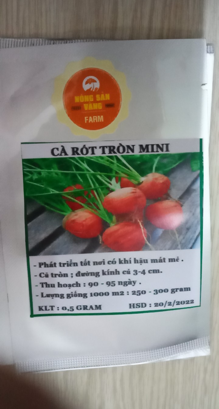 Hạt giống Cà Rốt Củ Tròn - Nông Sản Vàng