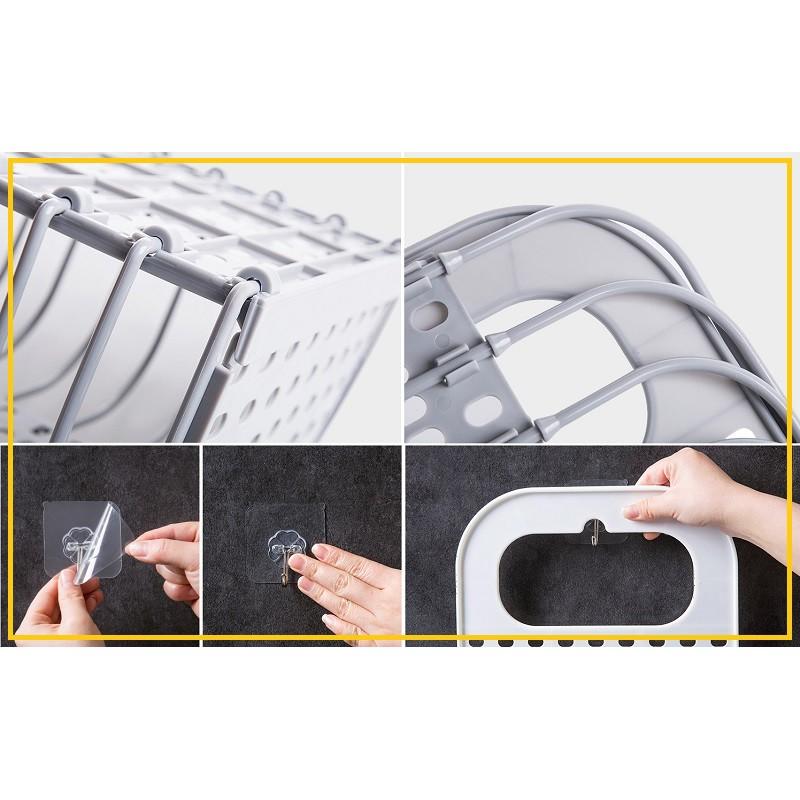 Giỏ Đựng Đồ, Quần Áo Bẩn Kế Máy Giặt Gấp Gọn Treo Tường Tiện Lợi - Rổ Treo Tường Đựng Đồ