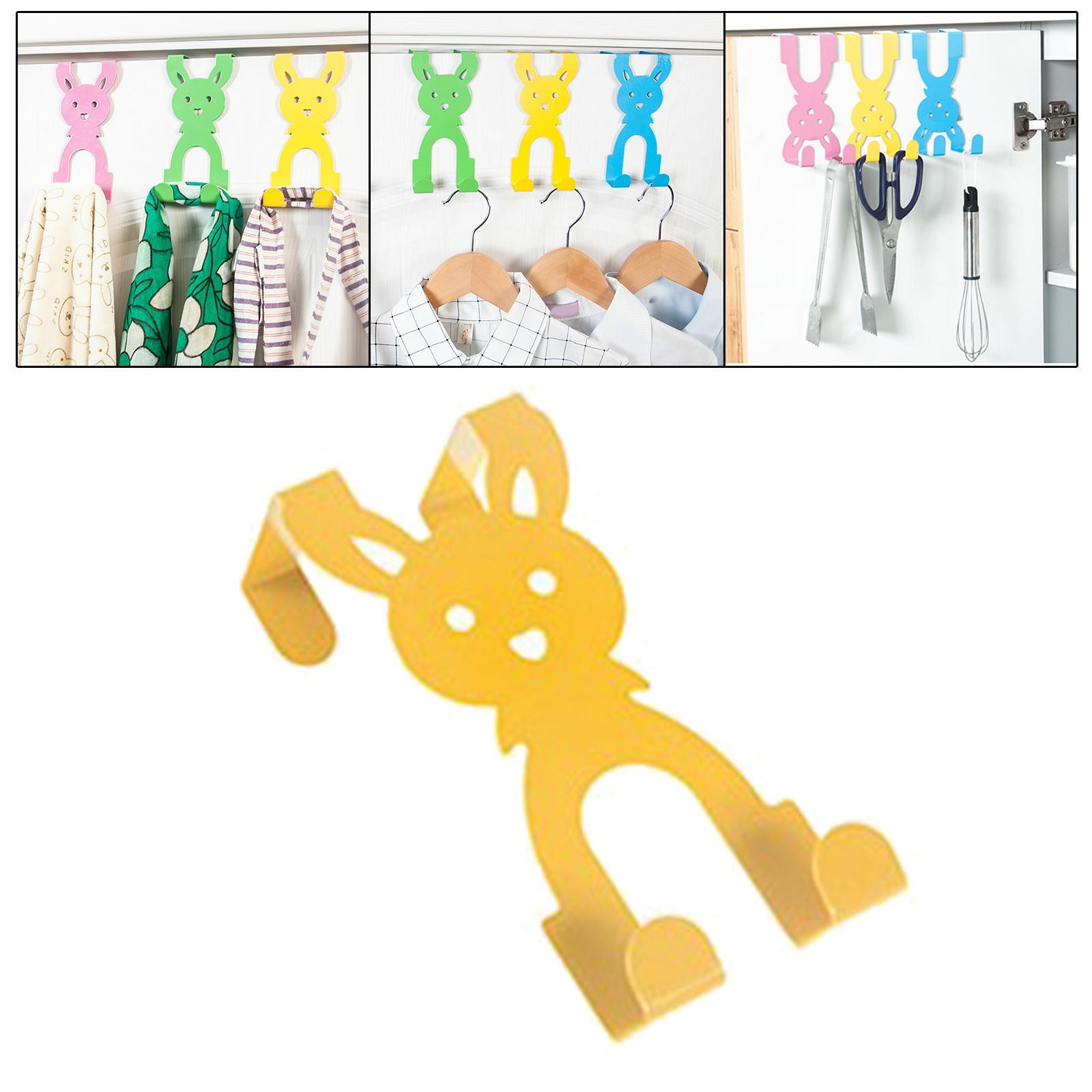 Over The Door Hanger with Double Hanging Hooks, Heavy Duty Hooks Door Hanger Hook Organizer for Hanging Coats, Hats, Robes, Towels, Keys