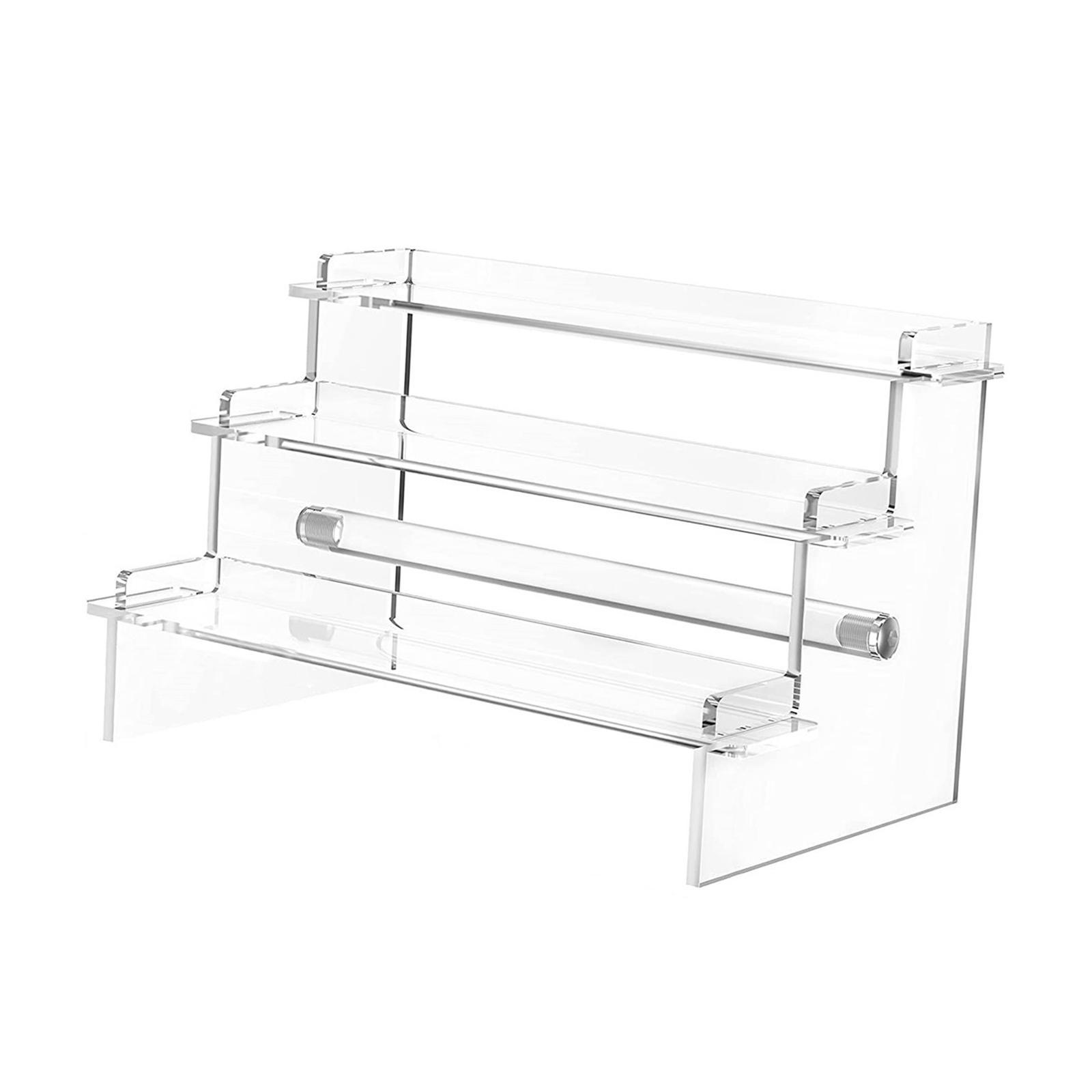 3 Tier Acrylic Display Riser Stand Dessert Cake Stand Multifunctional Sturdy Practical Jewellery Display Stand for Action Figure Toys Model