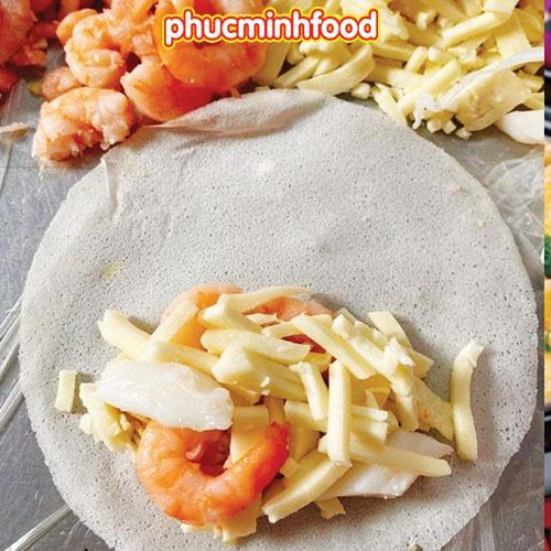 Chả giò hải sản phô mai kéo sợi 10 thanh 1 khay chuẩn nhà hàng