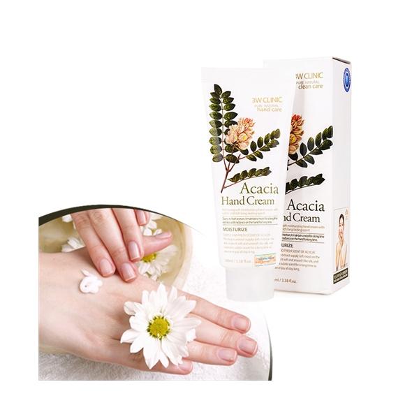 Kem dưỡng da tay thảo mộc 3W Clinic Acacia Hand Cream (100ml)