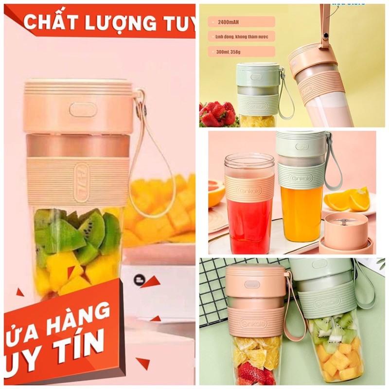 Máy say sinh tố cầm tay,Máy say hoa quả tích điện làm cốc cầm tay 350ml