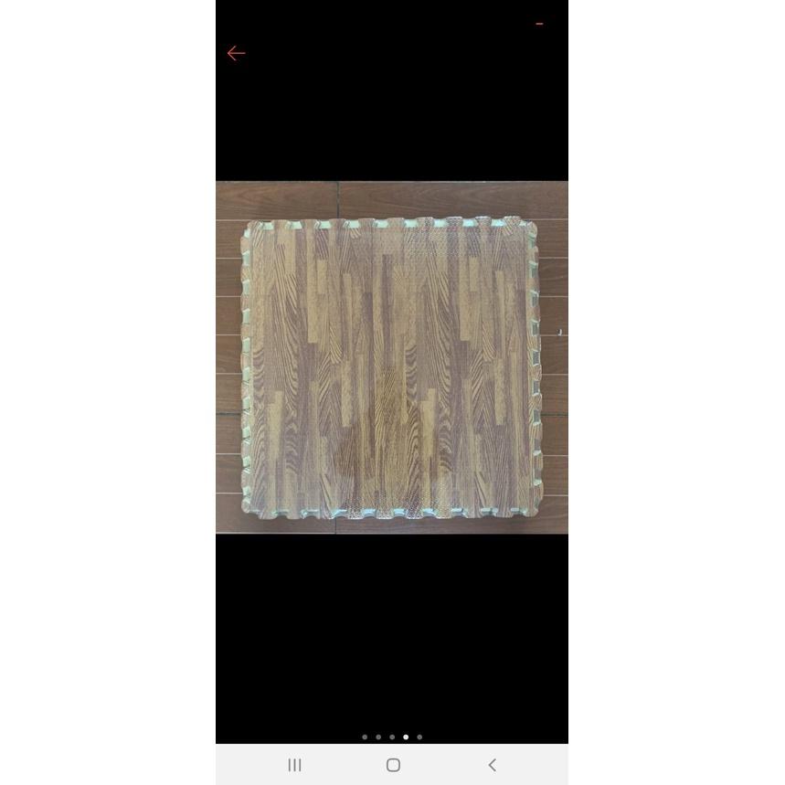 Thảm xốp ghép vân khế xanh - vân gỗ 60*60cm day 1cm(bịch có 4 tấm)