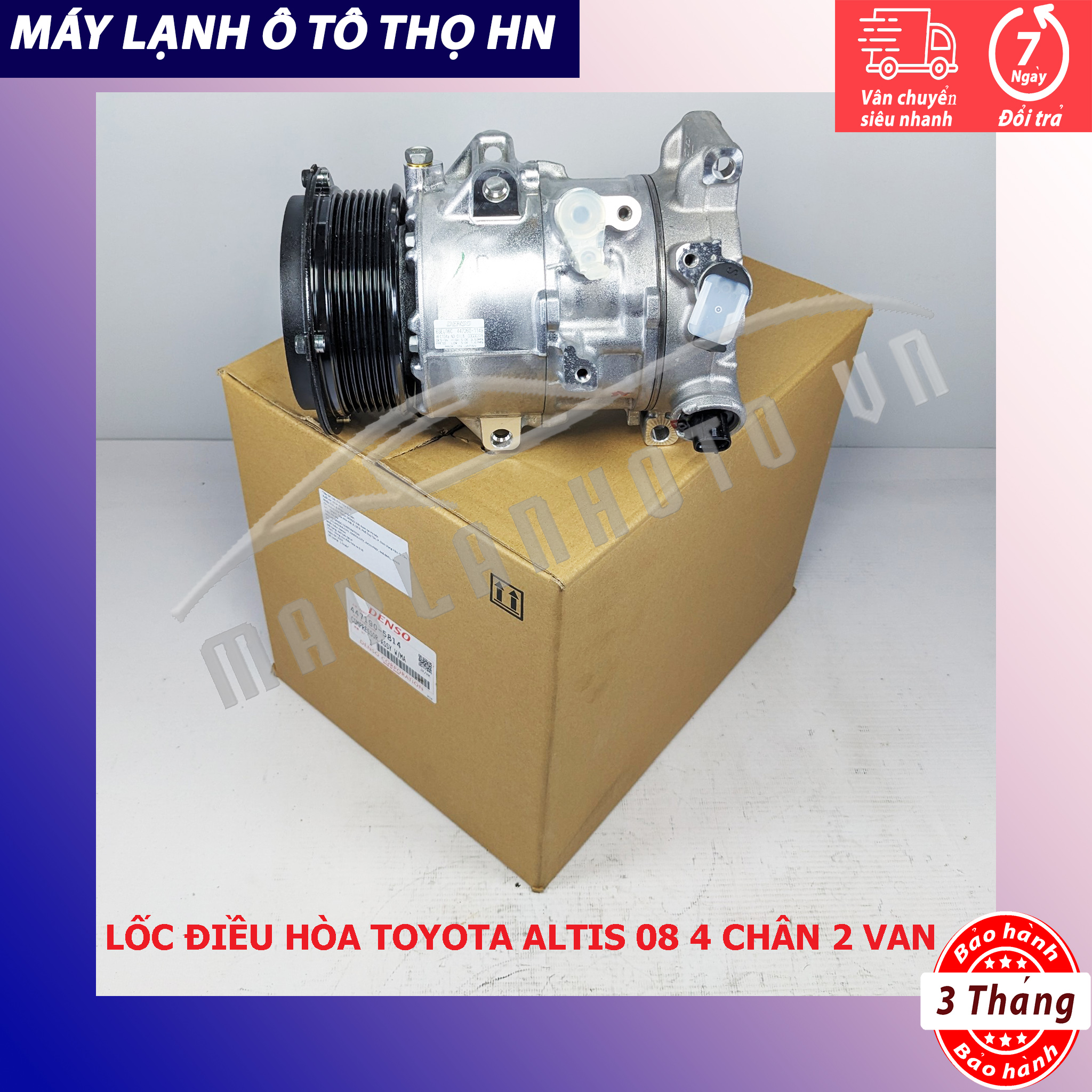Lốc điều hòa Toyota Altis 2008 2009 2010 2011 2012 2013 2014 Denso Nhật 08 09 10 11 12 13 447150-4840