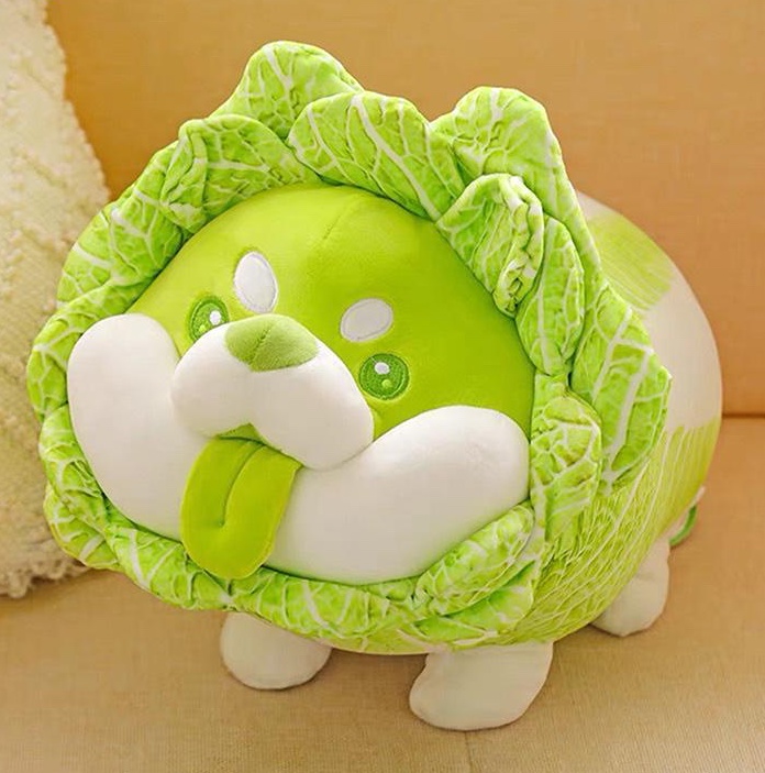 Gấu bông chó shiba bắp cải Vegetable Fairy – Quà tặng thú nhồi bông siêu dễ thương – Nhiều size 30 - 40 - 50 - 65 cm – Gối ôm cho bé