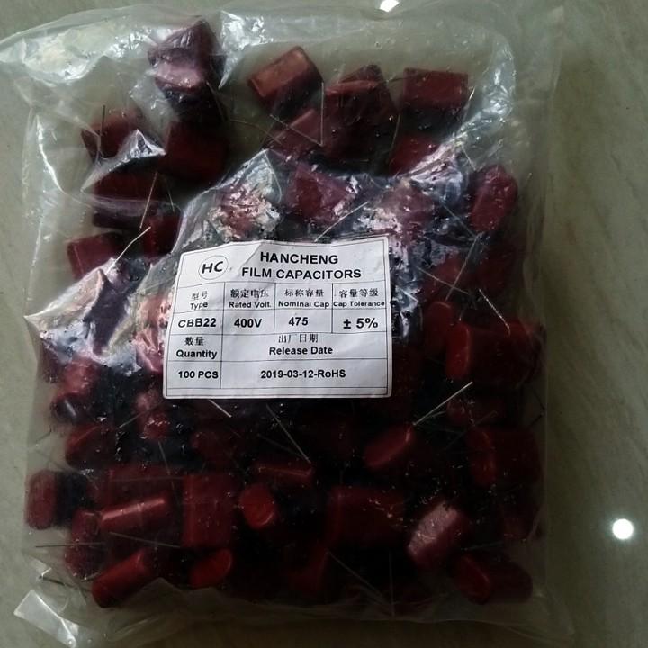 Tụ 475j 400v - ComBo 10 cái tụ đỏ 475j 400v