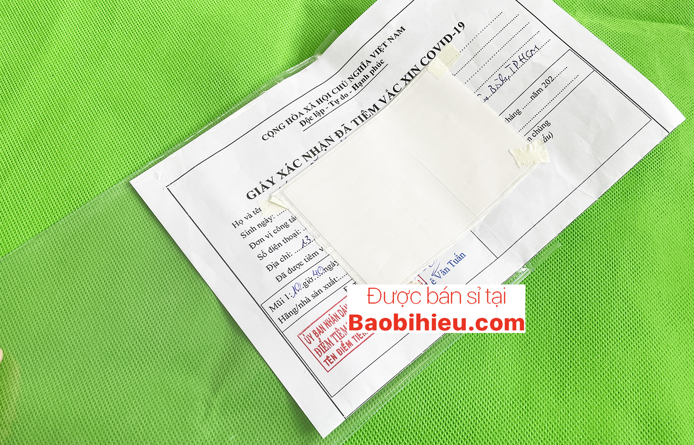 Túi đựng giấy tờ khổ A5 bằng nhựa dẻo PVC (sổ đăng kiểm, giấy chứng nhận tiêm vacxin, hoá đơn...) bamarau - Loại có nắp đậy