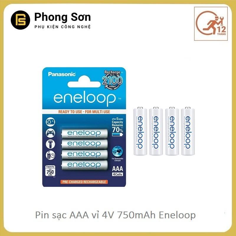 Bộ sạc pin AA AAA nhanh MQN06 Sanyo Kèm 4 viên Pin sạc AAA - Hàng Chính Hãng