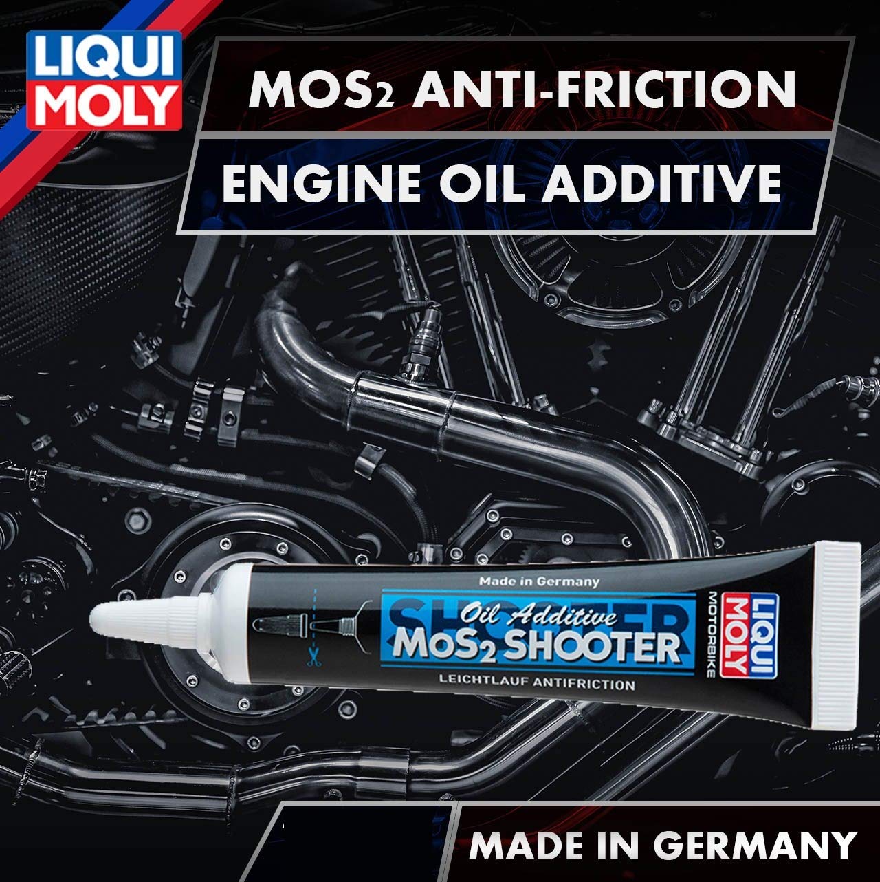 Phụ Gia Nhớt MOS2 Cho Xe Máy Liqui Moly 3444 MOS2 Shooter 20ml