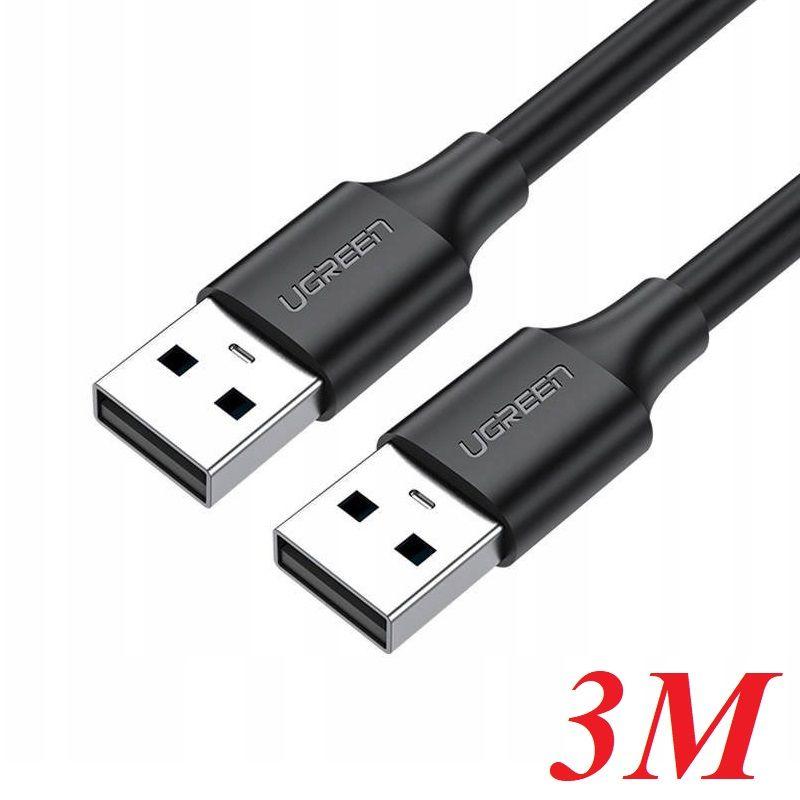 Ugreen UG30136US102TK 3M màu Đen Cáp 2 đầu USB 2.0 vỏ nhựa PVC - HÀNG CHÍNH HÃNG