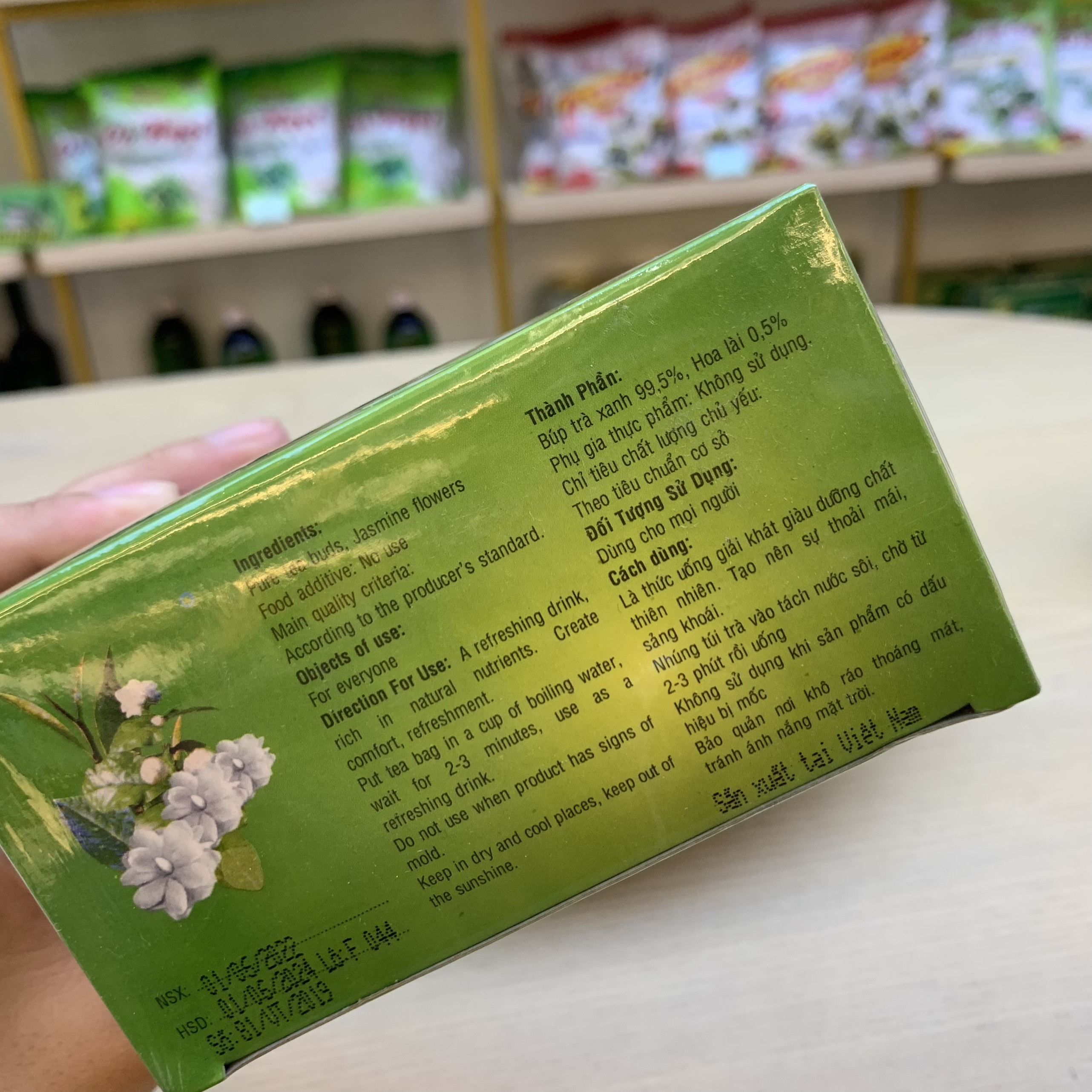 Trà Lài Túi Lọc Vĩnh Tiến - Thanh nhiệt, giảm mụn, giảm căng thẳng mệt mỏi.