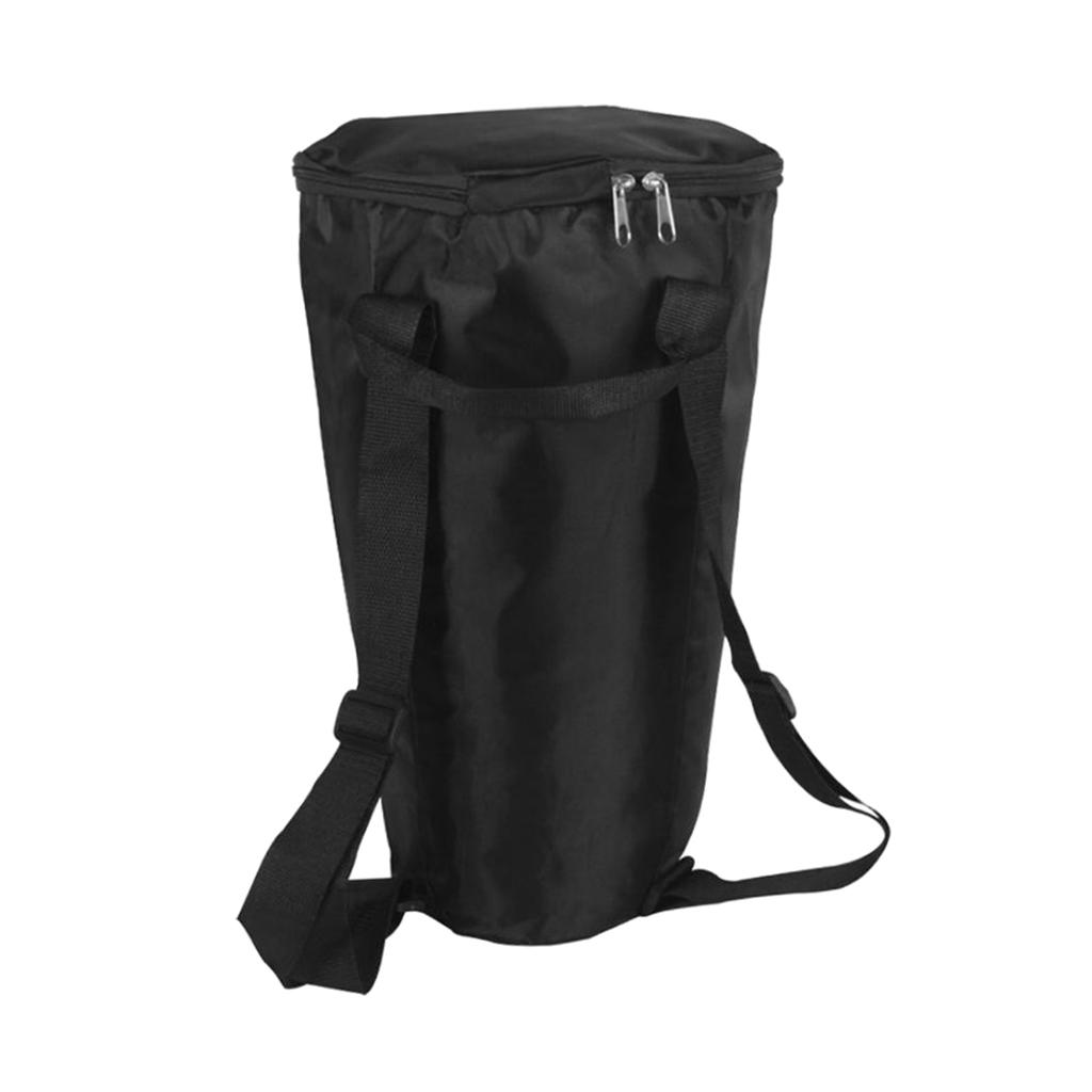 8inch DJEMBE Trống Châu Phi Vai Mang Theo Lưu Trữ Buổi Biểu Diễn Túi Ba Lô Đen