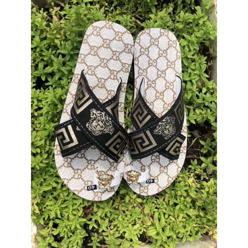 Sandal dongnai dép quai chéo có thêm sỏ ngón nữ đế kem mờ gg quai thun đen size từ 35 nữ đến 40 nữ đủ màu đủ size