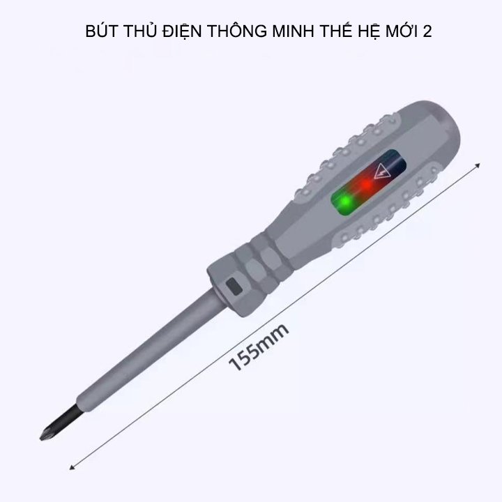 Bút thử điện thông minh đa năng thế hệ mới 02, tua vít từ tính, kiểm tra điện, đo thông mạch, kiểm tra dây đứt ngầm