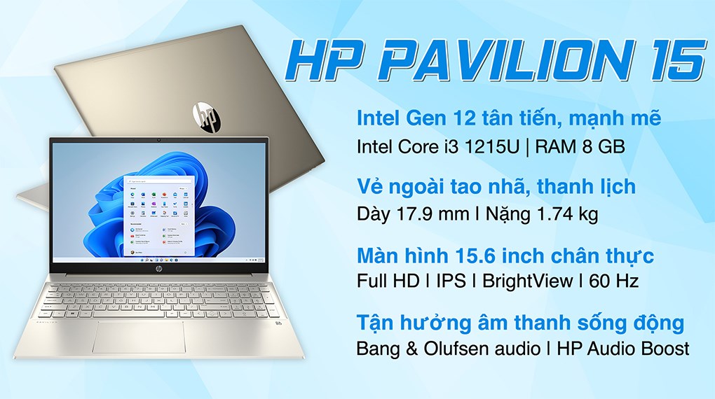 Laptop HP Pavilion 15-eg2062TU 6K790PA |i3-1215U|8GB|256GB|15.6&quot;FHD|Win11 - Hàng Chính Hãng