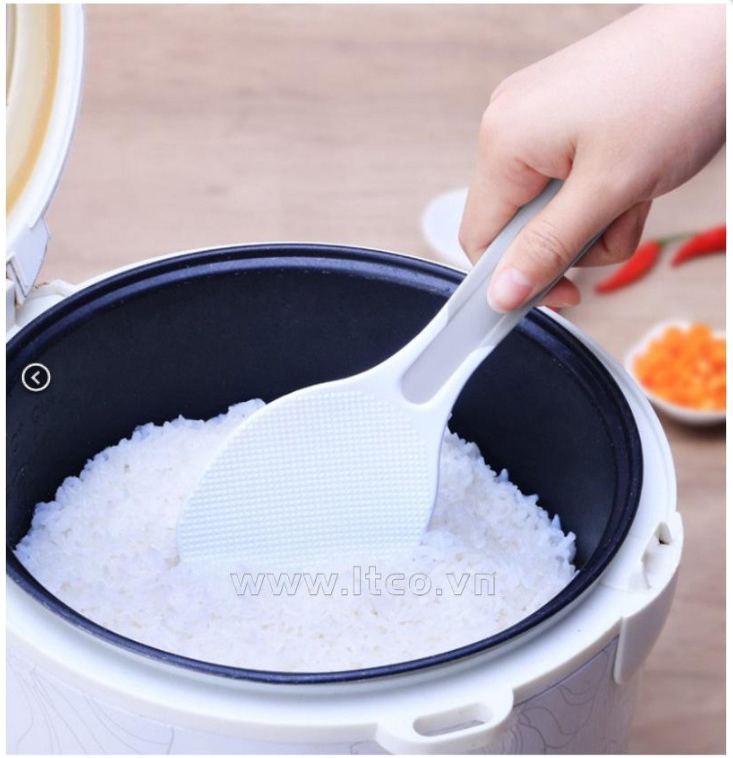 Combo muôi xới cơm chống dính, kháng khuẩn + bộ 2 chiếc dĩa nhựa - nội địa Nhật Bản
