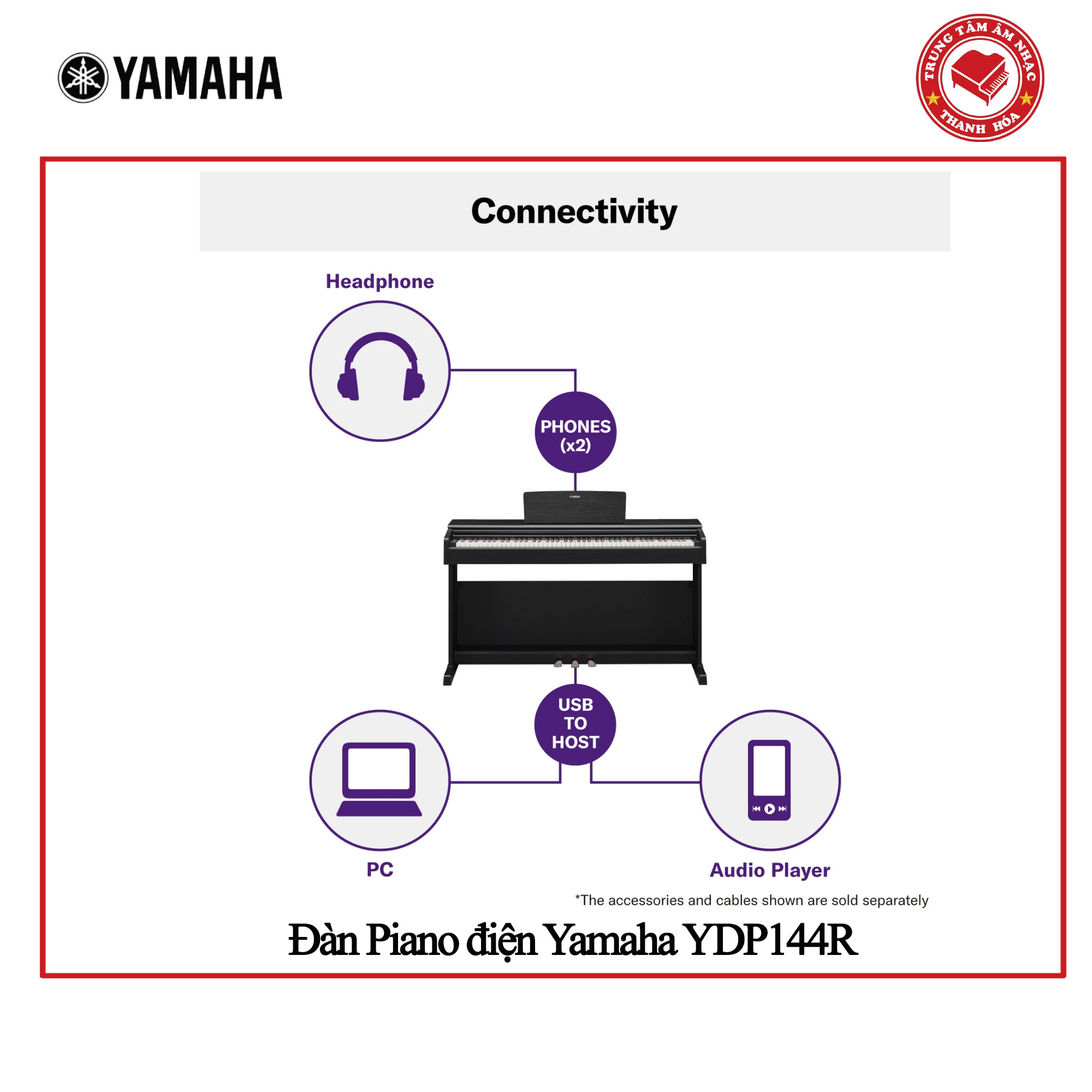 Đàn Piano điện Yamaha YDP144R - Hàng Chính hãng