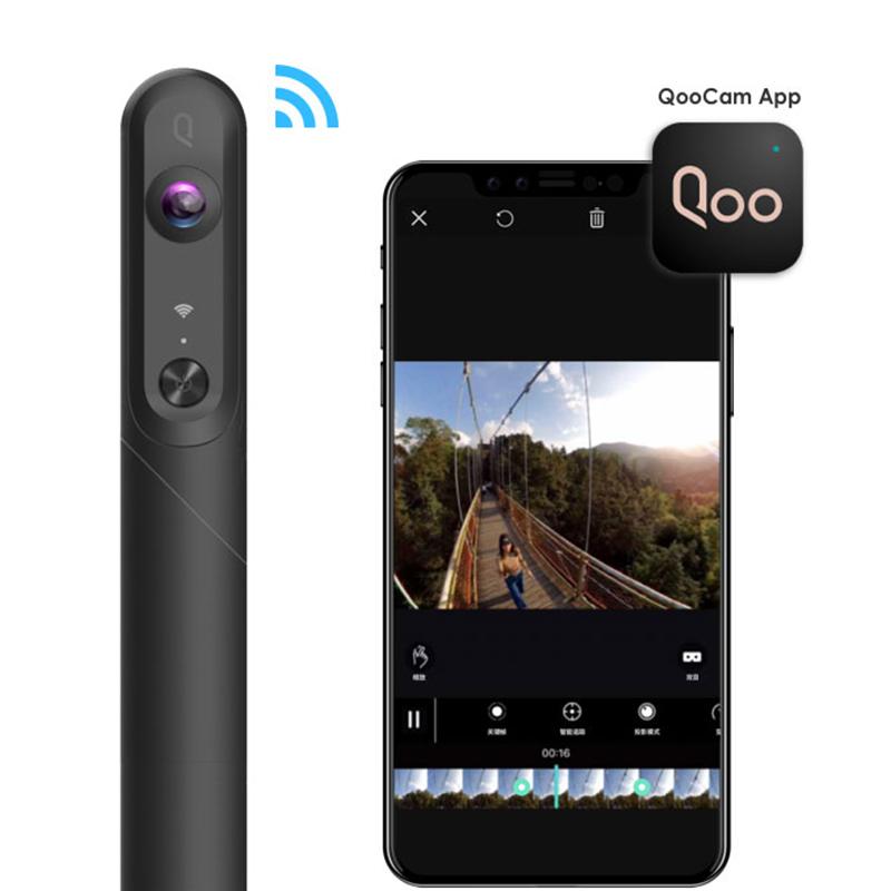 Qoocam Lite 360 COOLS COOTE PANORAMIC MOTION CAMERY Vlog HD 4K Chống đạp xe ngoài trời VR Skiing VR Màu tay cầm tay: Qoocam Lite