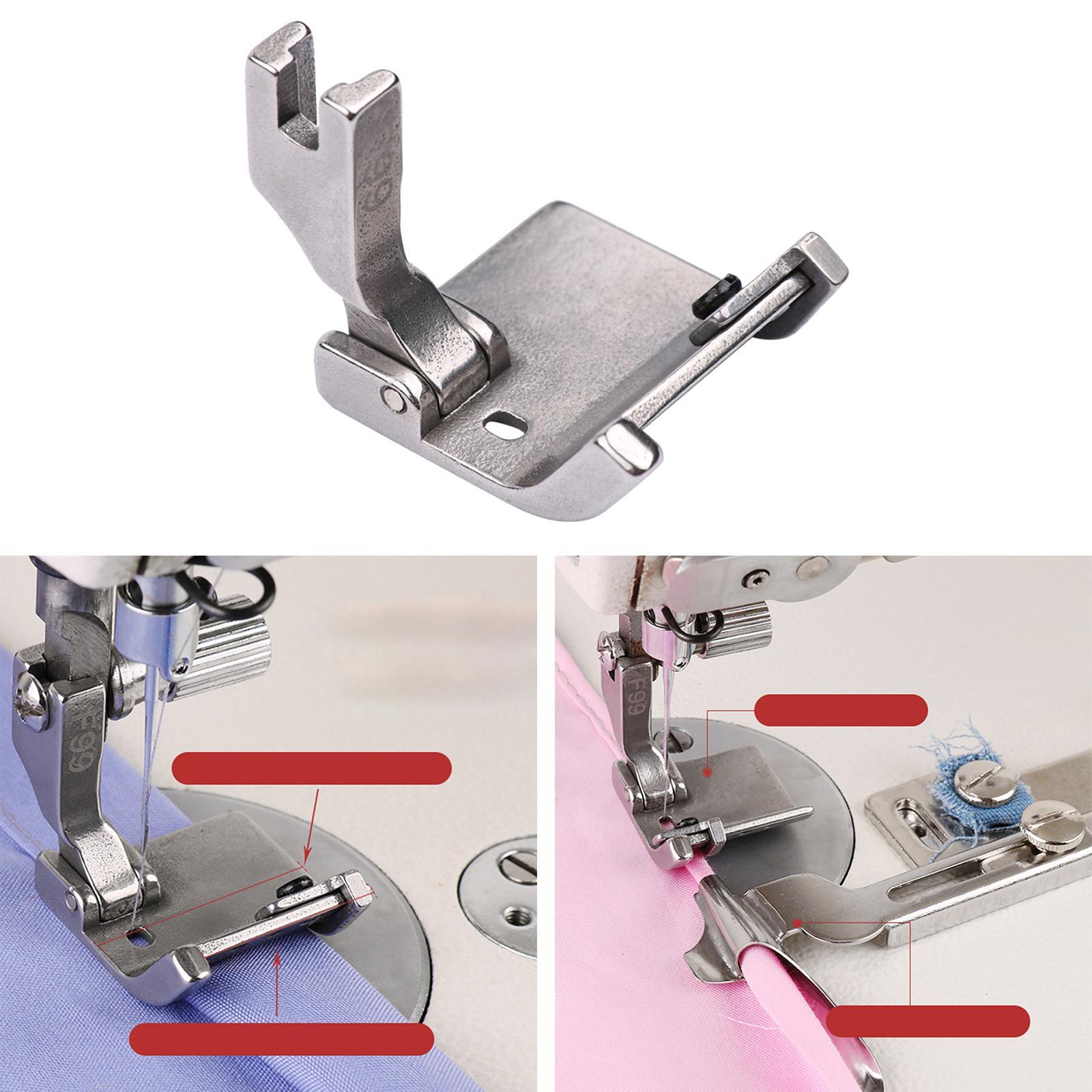 Rolled Hemming Foot Presser Foot Adjustable Edge Guide for Overlock Quilting