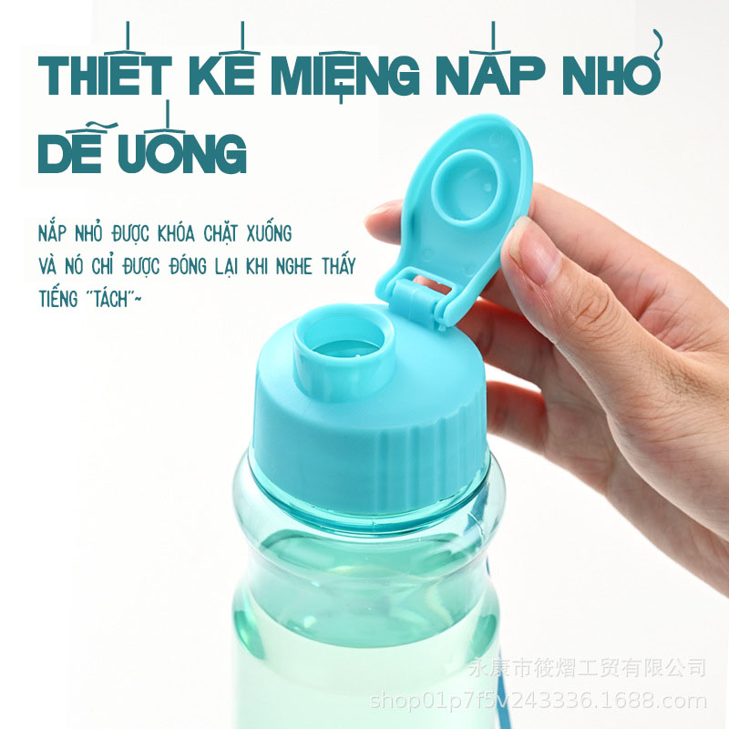 Bình Nước Thể Thao 550ml - Bình nước chạy bộ, đá bóng, tập gym