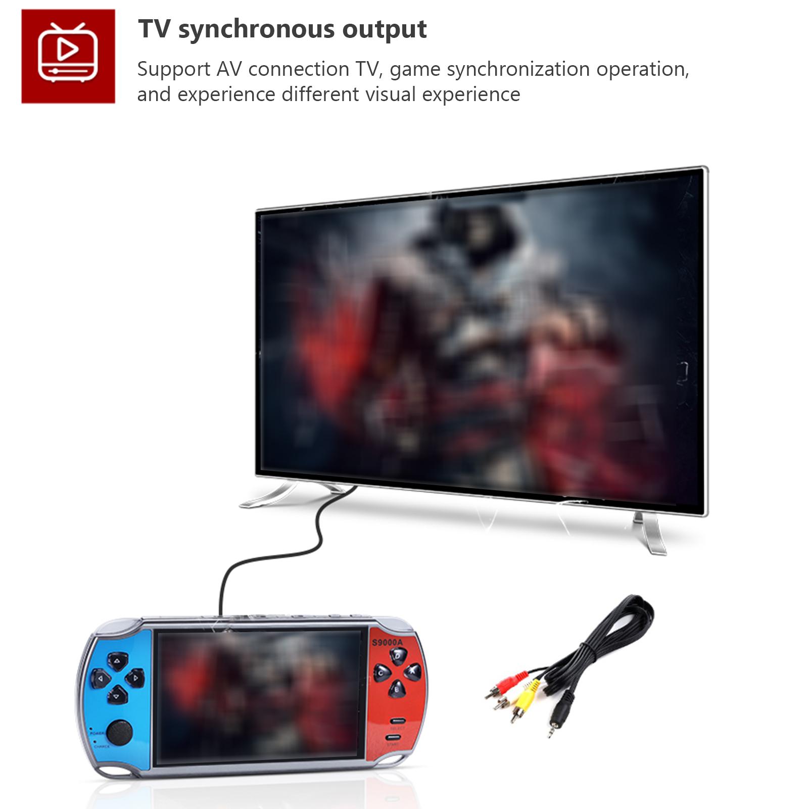 S9000A 5in Handheld Video Game Console Handheld Games for Kids Adults Built-in 5000 Games Rechargeable Battery
