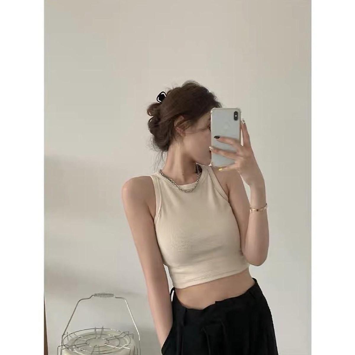 Áo ba lỗ nữ hàng Cao Cấp -Áo Croptop Sát Nách Mongtoghi lạnh hàng xuất xịn siêu co dãn