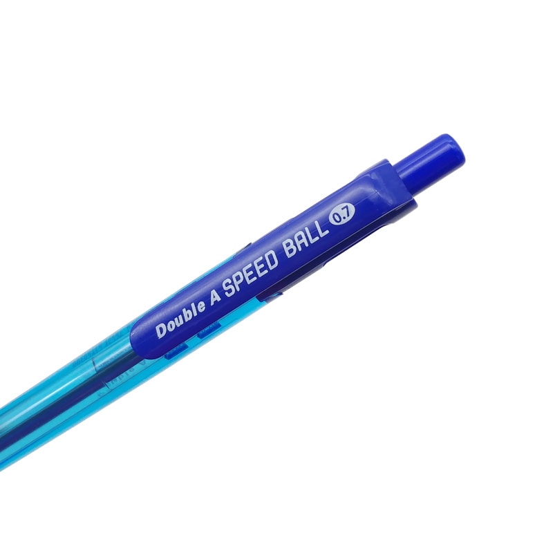 [TẶNG BÚT XÓA] Hộp 12 bút bi Double A Speed DBP-307-B21 ngòi 0.7 mm - Mực xanh, ngòi nhỏ